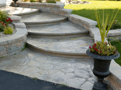Stamped Concrete Stairs